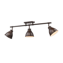 Golden 3602-3SF RBZ-RBZ - Yep by Golden Lighting Duncan 3-light Semi-Flush Mount in Rubbed Bronze and Rubbed Bronze shade